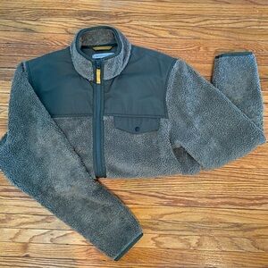Outerknown Gray Sherpa Lightweight Shirt Jacket